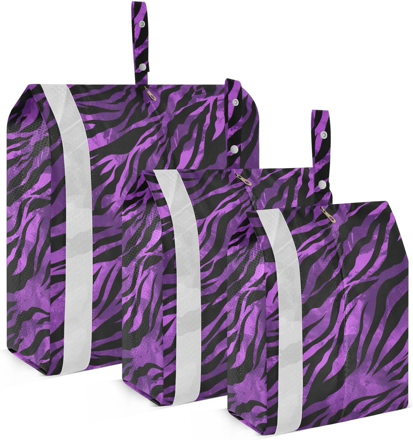 Purple Black 3pcs Travel Packing Storage Bags Reusable Garment Bag Closet Storage Organizers For Travel Office Storage & Organization
