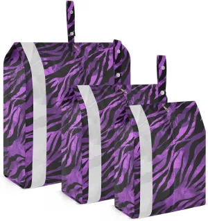 Purple Black 3pcs Travel Packing Storage Bags Reusable Garment Bag Closet Storage Organizers For Travel Office Storage & Organization