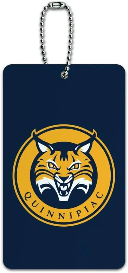 Quinnipiac University Primary Logo Luggage Card Suitcase Carry-On ID Tag