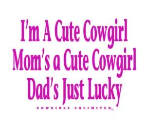 "Dad's Lucky Cowgirl" Western Kids T-Shirt