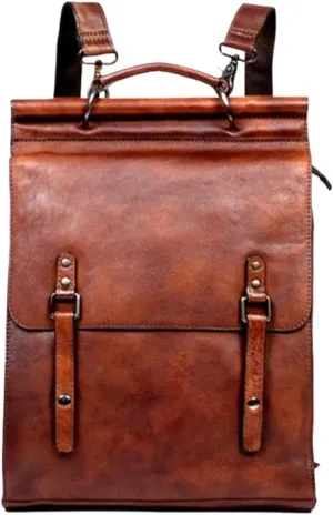 Retro Backpacks Mens Genuine Leather Laptop Bags Luggage Travel Bags Computers Bags Briefcases Casual Daypack