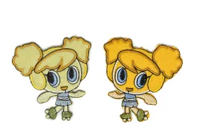 Roller-skating Girls Iron-On Patches  3" x 2.75" - 1 Piece