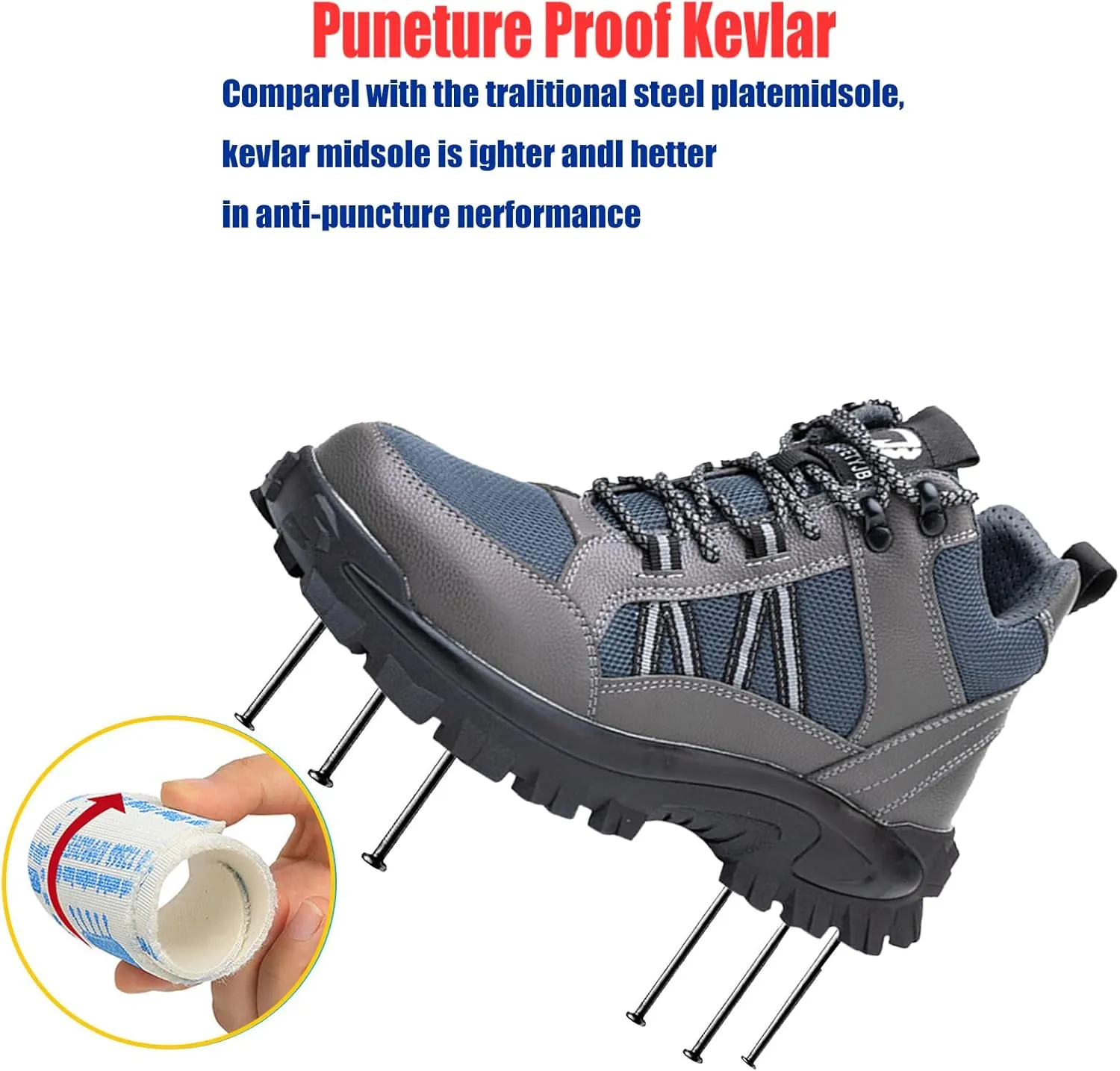 Safety Men's Touring Safety Shoes,for Walking, Hiking, Outdoor Exploitation, Construction, Industrial,