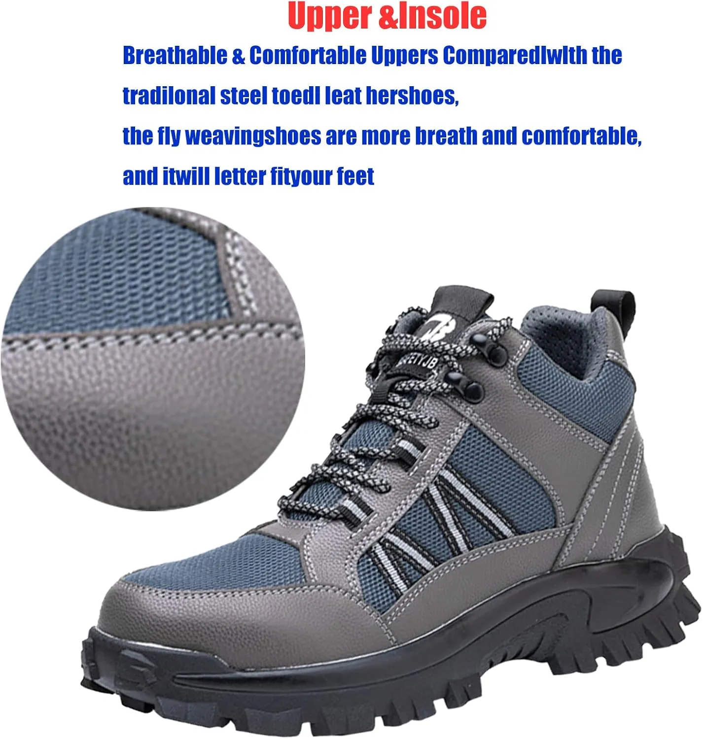 Safety Men's Touring Safety Shoes,for Walking, Hiking, Outdoor Exploitation, Construction, Industrial,