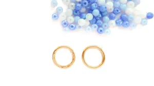 Set of 2 Nose Rings Septums Helix Earrings 16 Gauge Gold Filled Hoops Handmade Hypoallergenic Nickel free