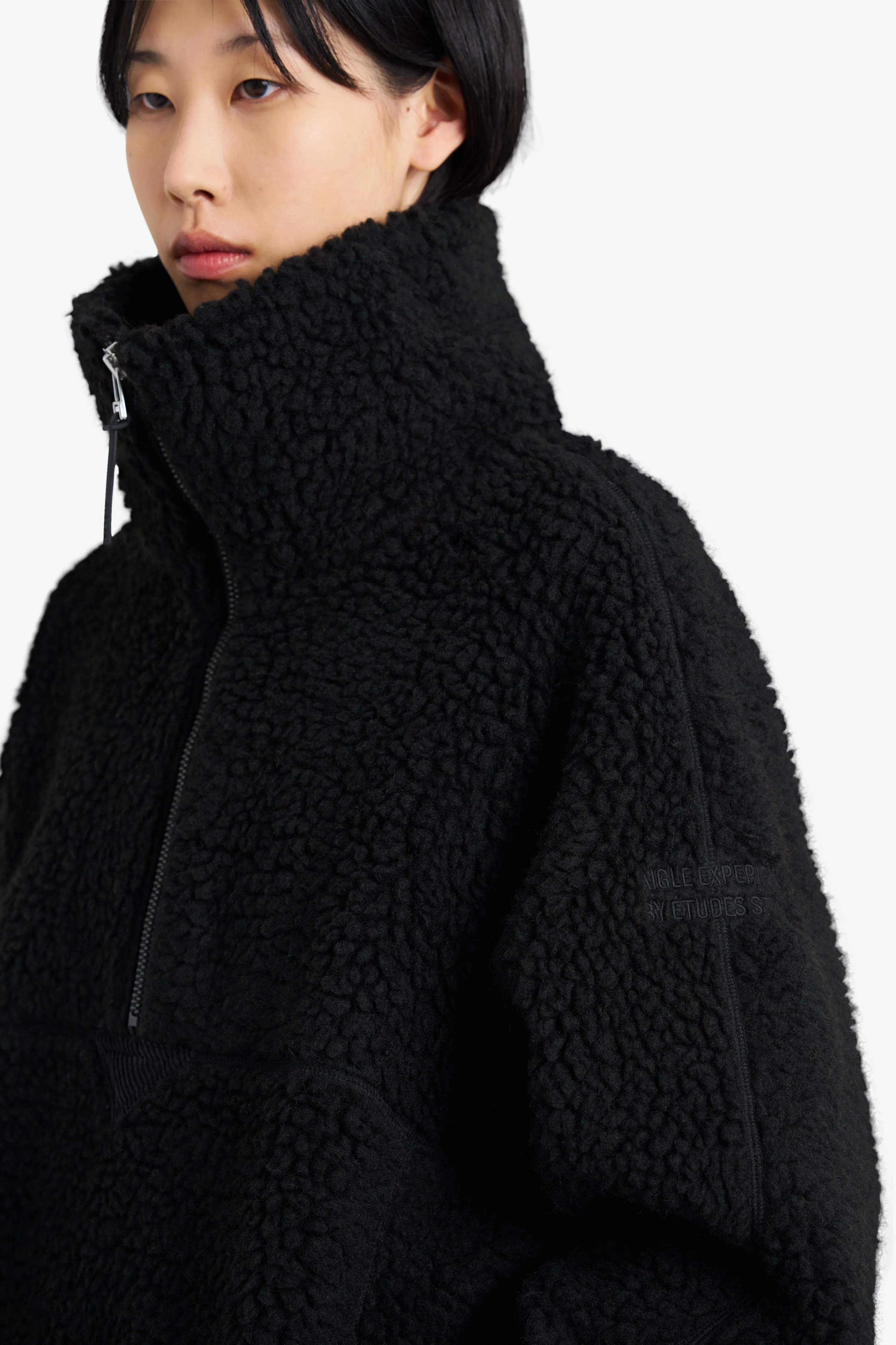 SHERPA FLEECE JACKET BLACK
