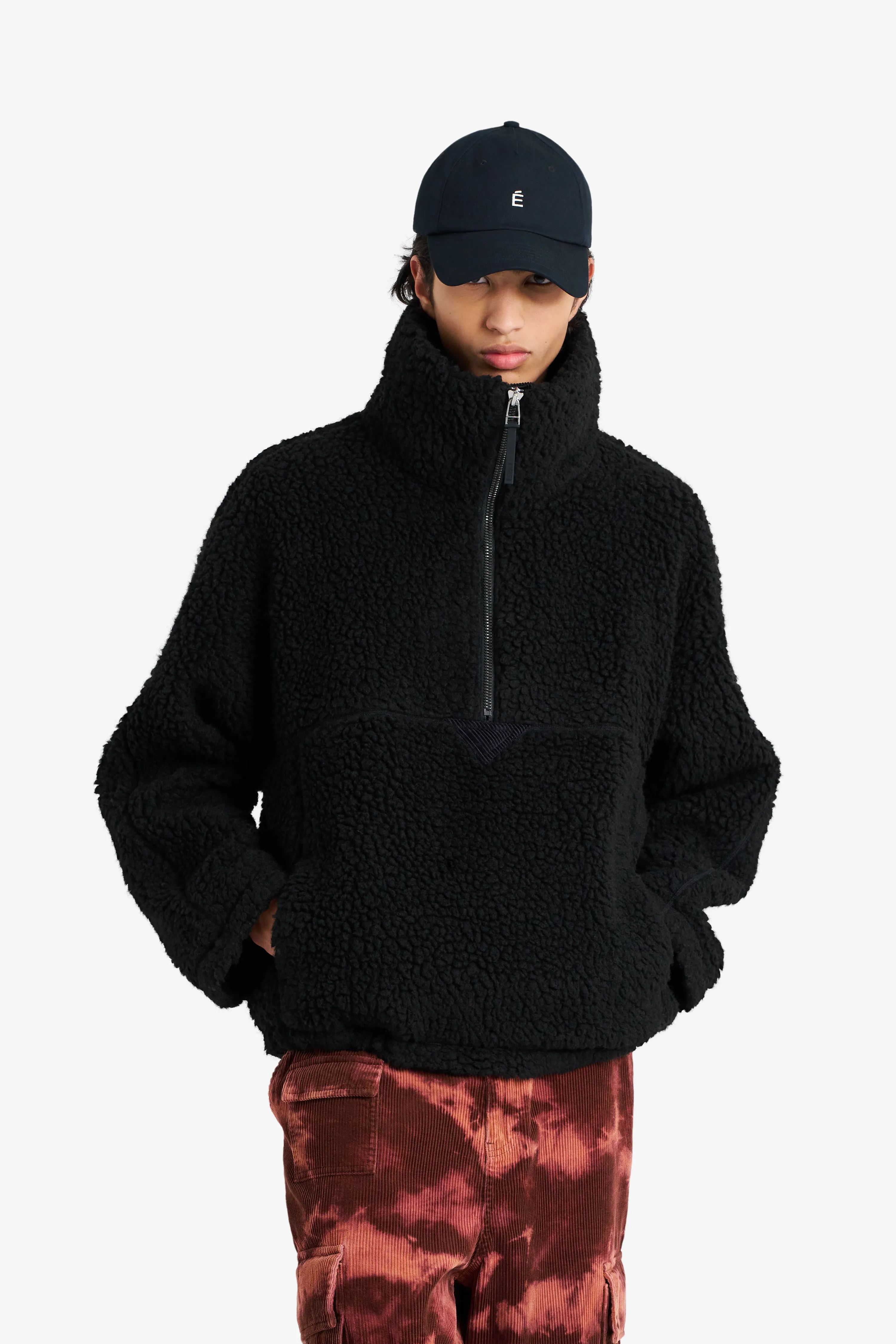 SHERPA FLEECE JACKET BLACK