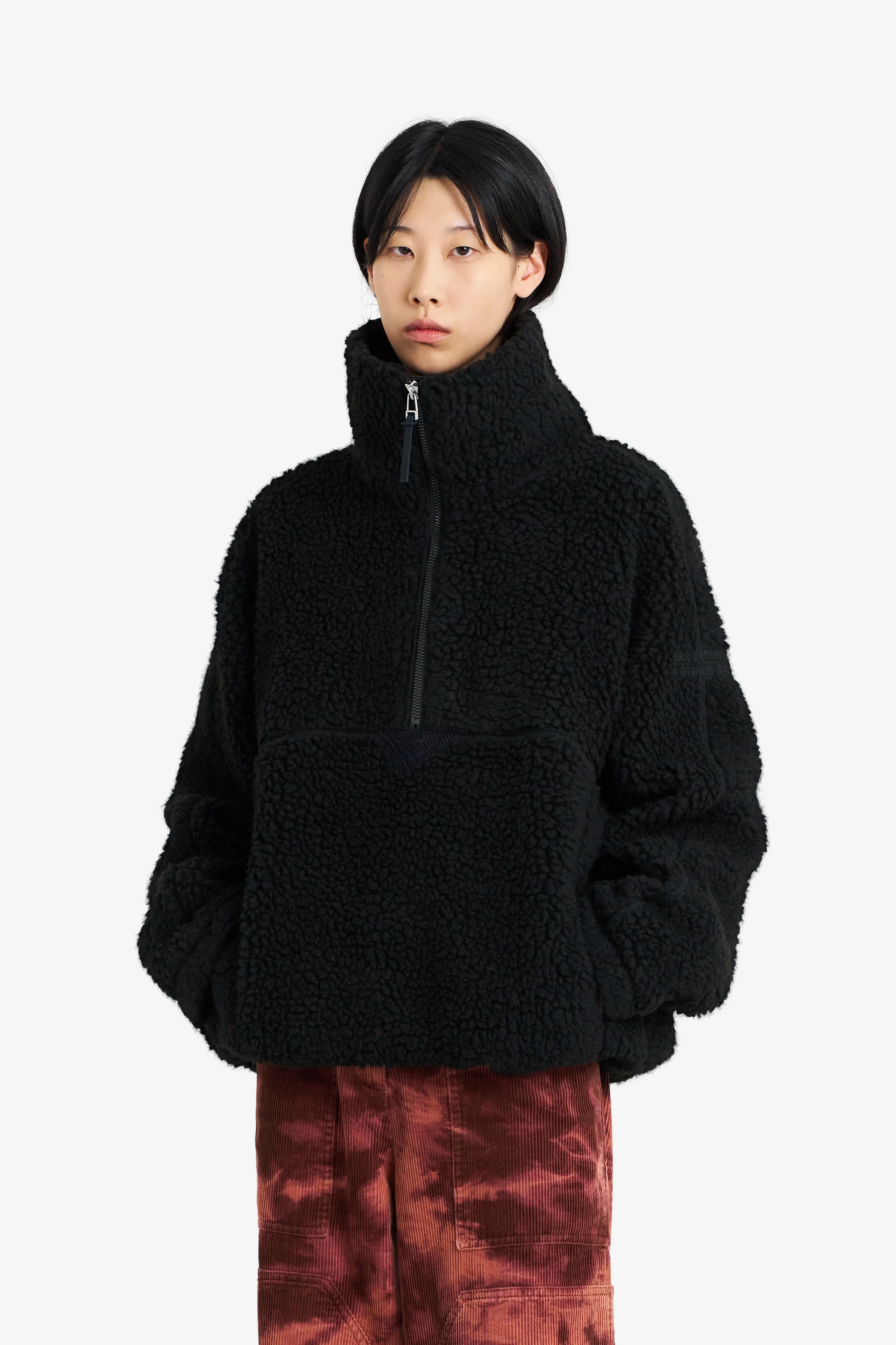 SHERPA FLEECE JACKET BLACK
