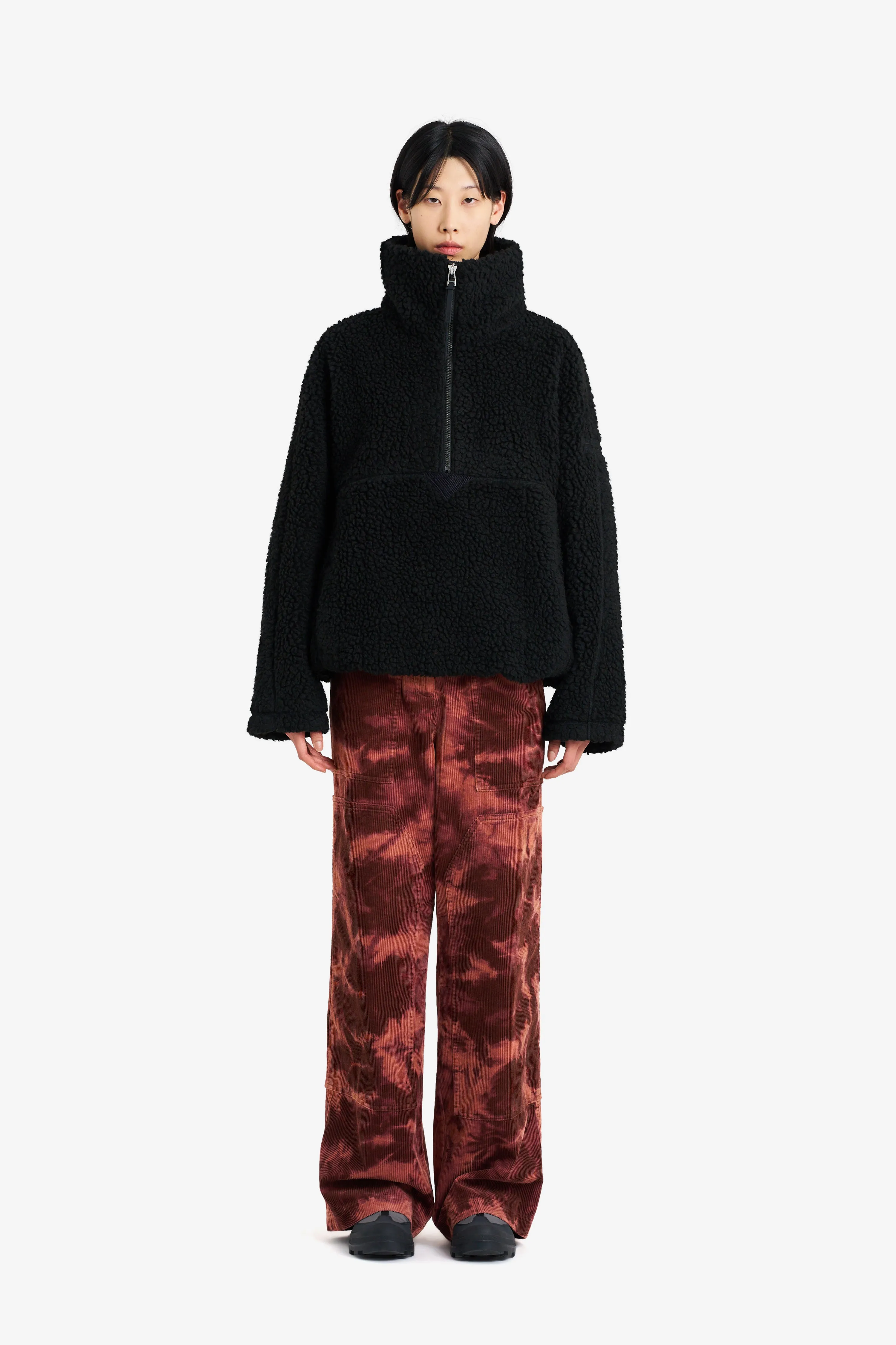 SHERPA FLEECE JACKET BLACK