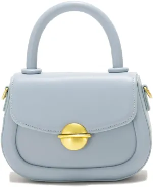Shoulder Bags & Top Handle Handbags Women Purses Vintage Satchel Ladies Pastel Color Mini Crossbody Bags (Blue)