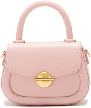 Shoulder Bags & Top Handle Handbags Women Purses Vintage Satchel Ladies Pastel Color Mini Crossbody Bags (Pink)