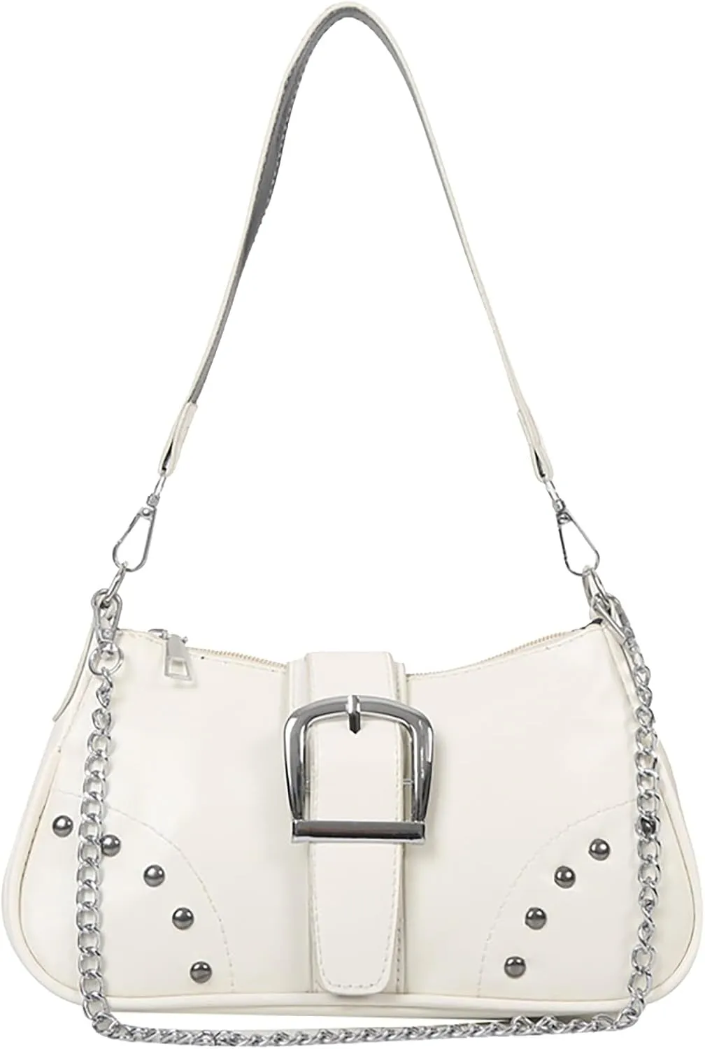 Shoulder Bags for Women Fashion Rivet Chain Ornament Satchel Shoulder Handbags Trendy Vintage Daily Use Purses