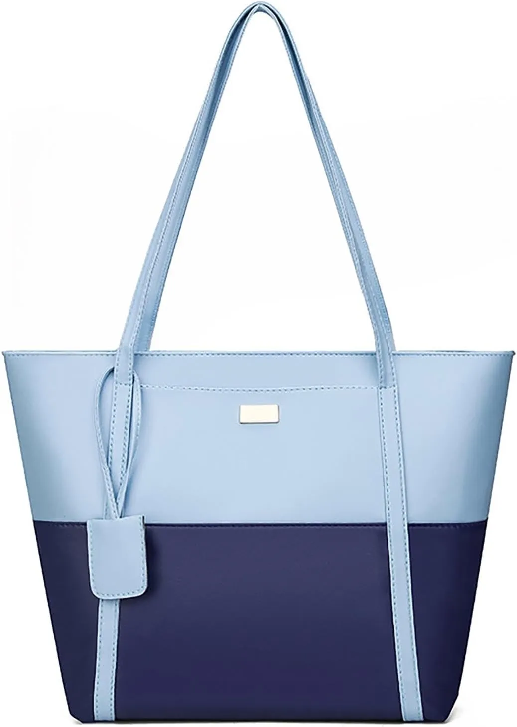 Shoulder Bags for Women Faux Leather Patchwork Large Capacity Tote Bag Simple Laptop Handbags Shopping Work Satchel