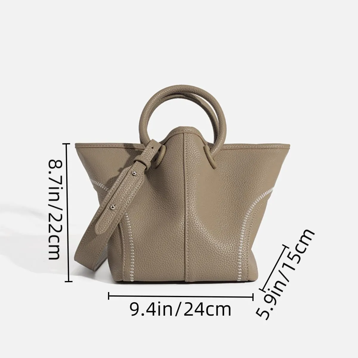 Shoulder Bags Purses and Roomy Handbags for Women PU Leather Top Handle Tote Satchel Ladies Hobo Basket Crossbody Bags (Grey)