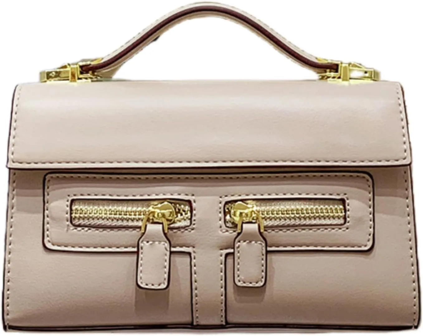 Shoulder Bags Purses Handbags for Women with 2 Removable Straps Top Handle Satchel Ladies Vintage Crossbody Bags (Beige)