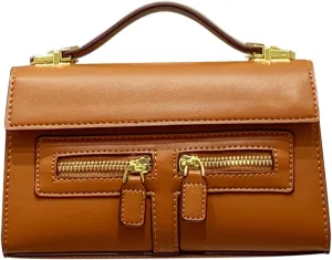 Shoulder Bags Purses Handbags for Women with 2 Removable Straps Top Handle Satchel Ladies Vintage Crossbody Bags (Brown)