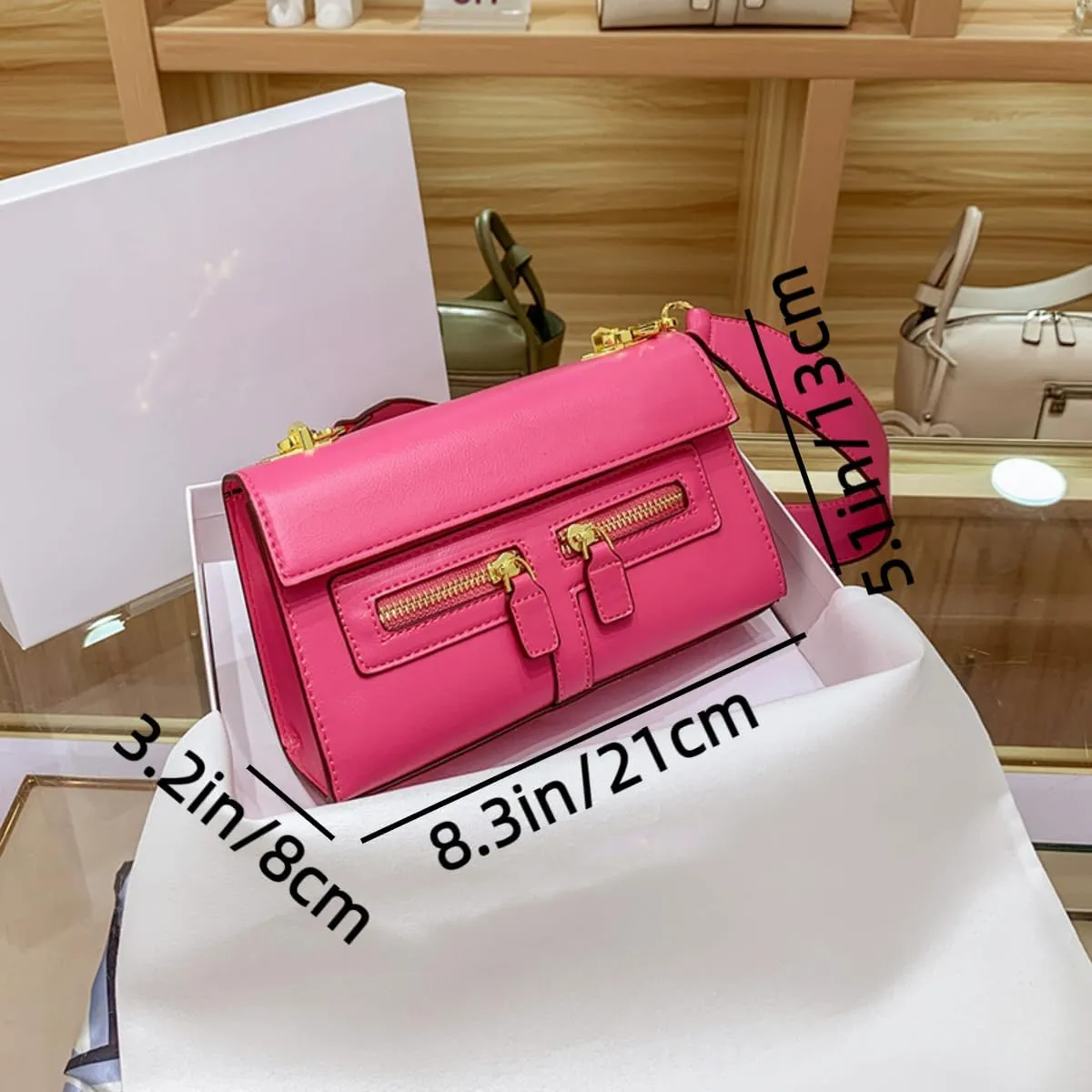 Shoulder Bags Purses Handbags for Women with 2 Removable Straps Top Handle Satchel Ladies Vintage Crossbody Bags (Pink)