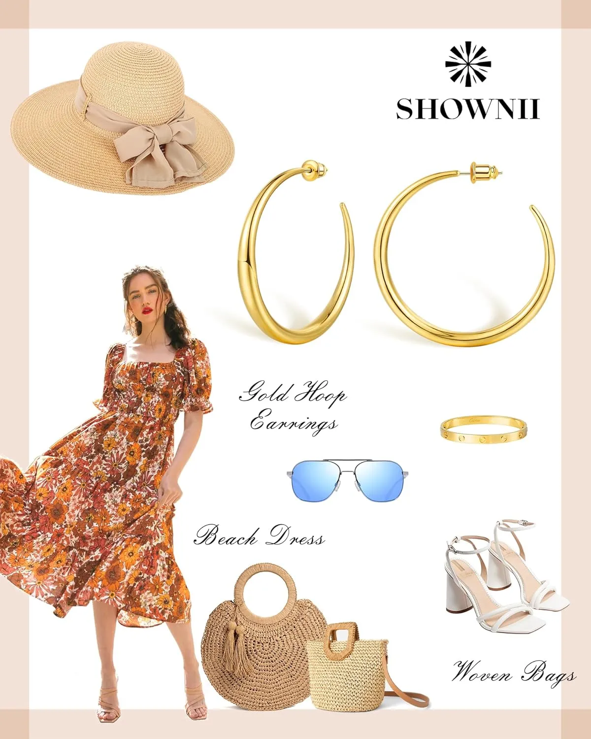 SHOWNII Gold Hoop Earrings for Women Thick Gold Chunky Earrings 18K Real Gold Plated Hoops Tube Hoops Earrings Hypoallergenic Lightweight with 925 Sterling Silver Post