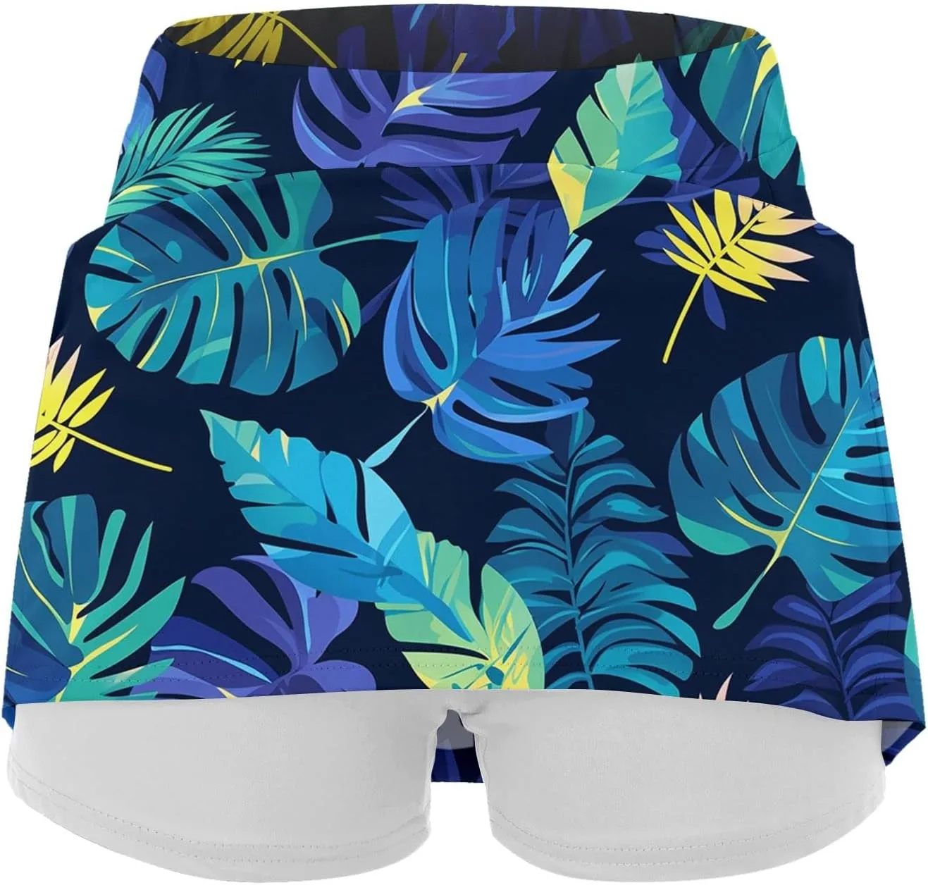 Skirt with Shorts Underneath with Pockets for Women Workout Golf Athletic Tennis Skorts Tropical Graphic Summer Clothes