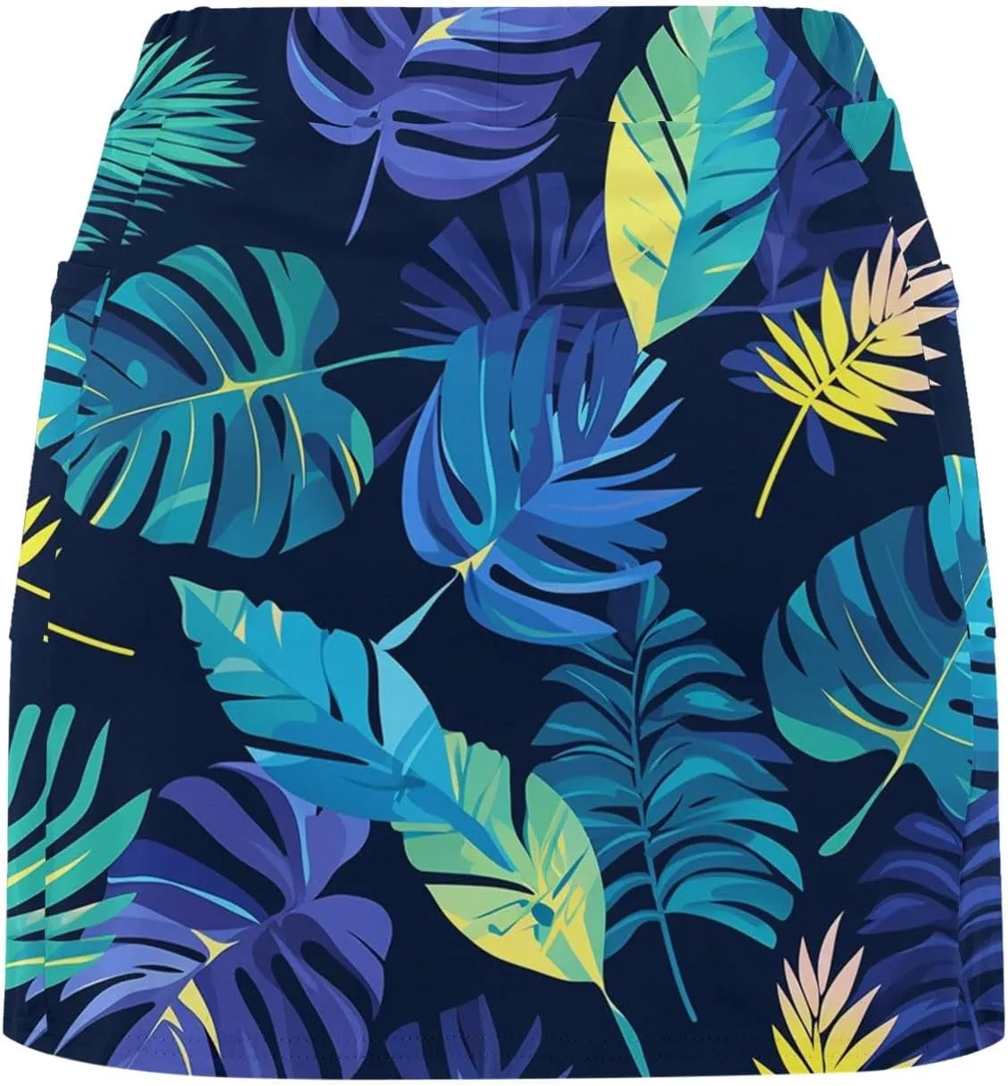 Skirt with Shorts Underneath with Pockets for Women Workout Golf Athletic Tennis Skorts Tropical Graphic Summer Clothes