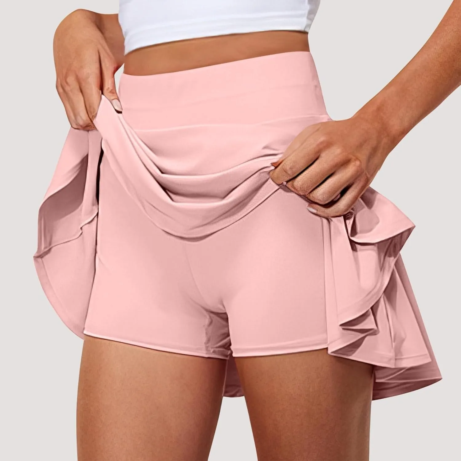 Skorts for Women with Pockets Mini Tennis Skirt with Shorts Underneath Athletic High Waisted Golf Skirts Pickleball Outfits