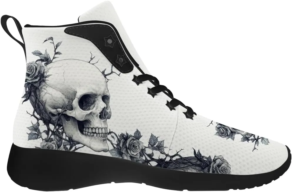 Skull Shoes for Men Women Goth Skull High Top Sneakers High Top Shoes Gifts for Women Men