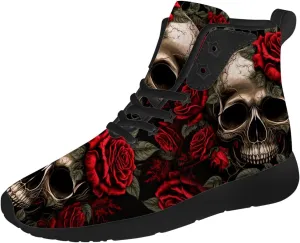 Skull Shoes for Men Women Goth Skull High Top Sneakers High Top Shoes Gifts for Women Men