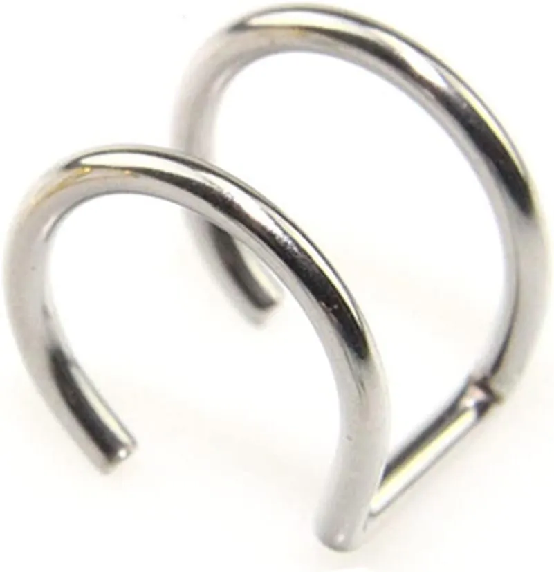 SMDSAZ 10pc Fashion Stainless Steel Punk Rock Ear Clip Cuff Wrap Earrings No PiercingClip On Cartilage Wrap Fake Earring (Metal Color : C)