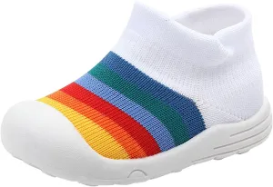 Sock Shoes Toddler,0-3 Years Newborn Boys Girls Cartoon Fleece Warm The Floor Socks Non Slip Prewalker Shoes