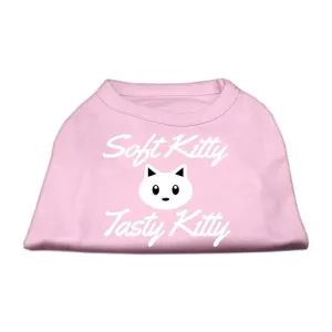 Softy Kitty, Tasty Kitty Screen Print Dog Shirt Light Pink Lg (14)