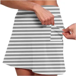 Striped Golf Skorts for Women Pockets Casual High Waist Tennis Skirts with Shorts Stretch Tum Control Athletic Skort