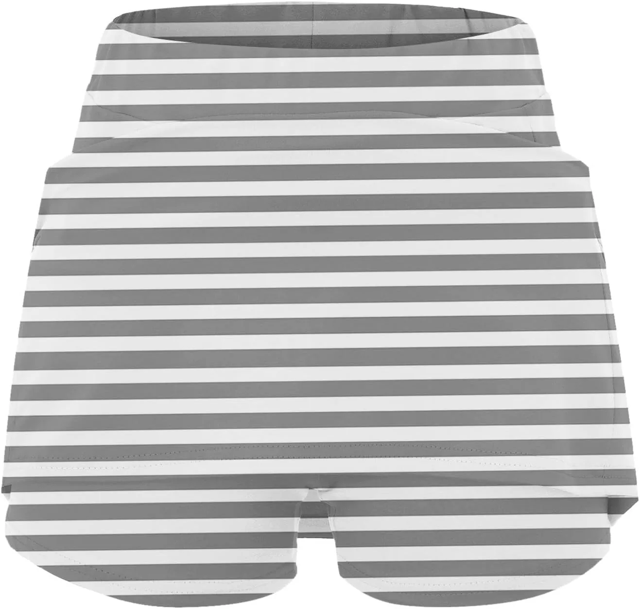 Striped Golf Skorts for Women Pockets Casual High Waist Tennis Skirts with Shorts Stretch Tum Control Athletic Skort