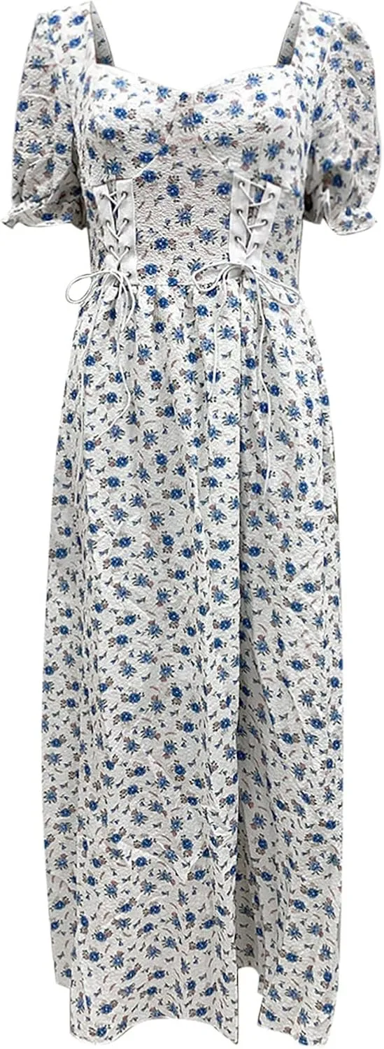 Summer Dress for Women Short Sleeve Plus Size Midi Dress Y2K A Line Dress Modest Dress Soft Casual Disco Dress