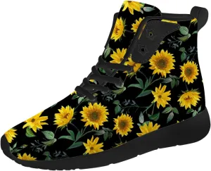 Sunflower Shoes for Men Women High Top Sneakers Casual Shoes Gifts for Girlfriend Boyfriend