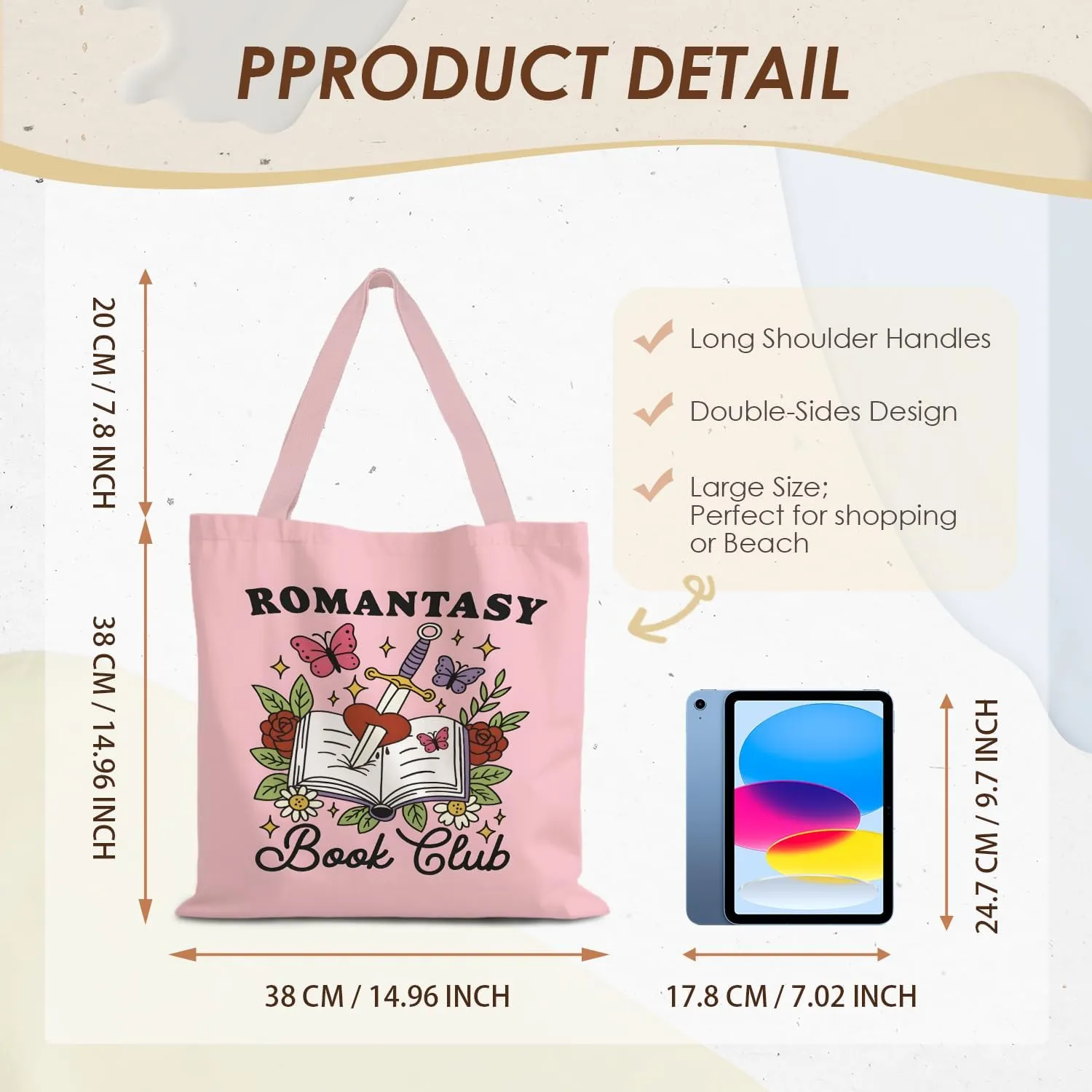Teacher Tote Bag,Trendy Preppy Pink Tote Bag,Trendy Retro Y2K Preppy,Teacher Gifts for Women