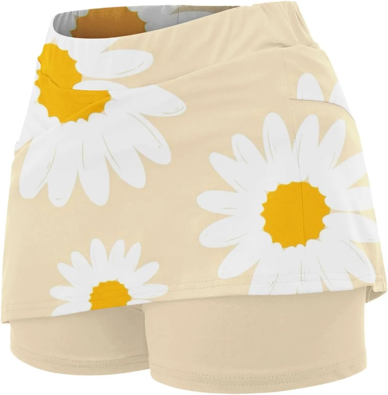 Tennis Golf Skorts for Women with Pockets Leaves Print Plus Size Skorts 2025 Summer High Waist Athletic Skirts