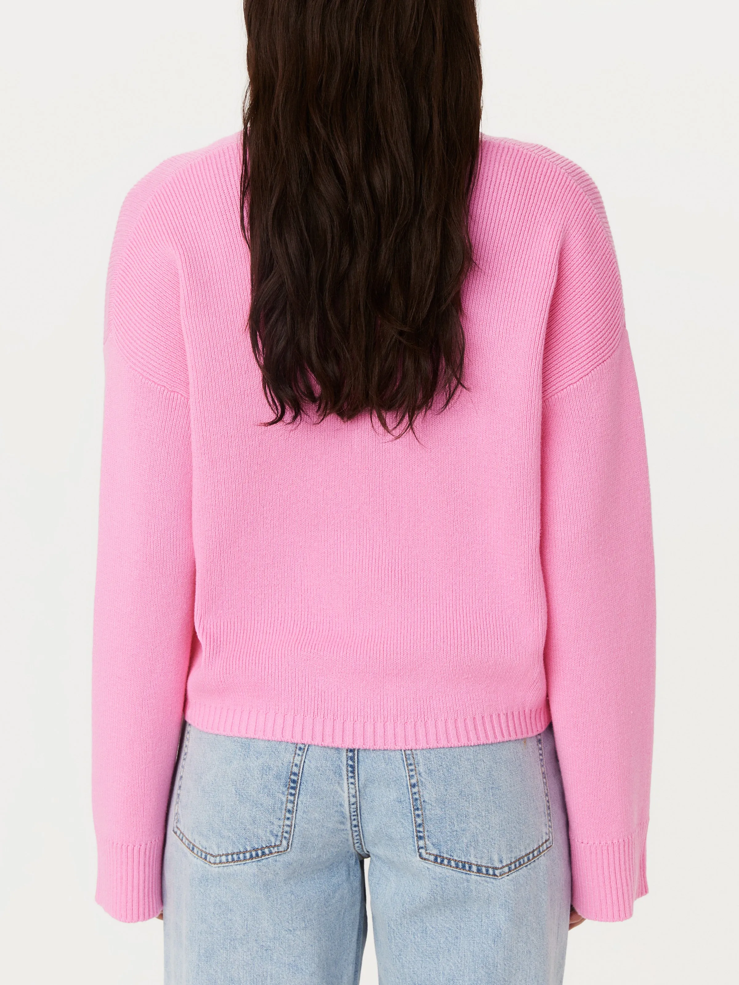 The Bell Sleeve Zip Up Sweater in Orchid
