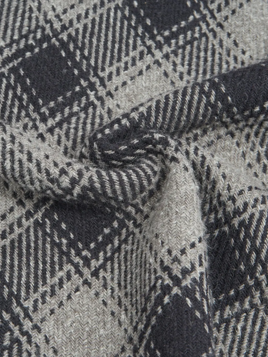 The Strike Gold SGS2203 Recycled Cotton Flannel Mixed Nep Check Work Shirt Grey
