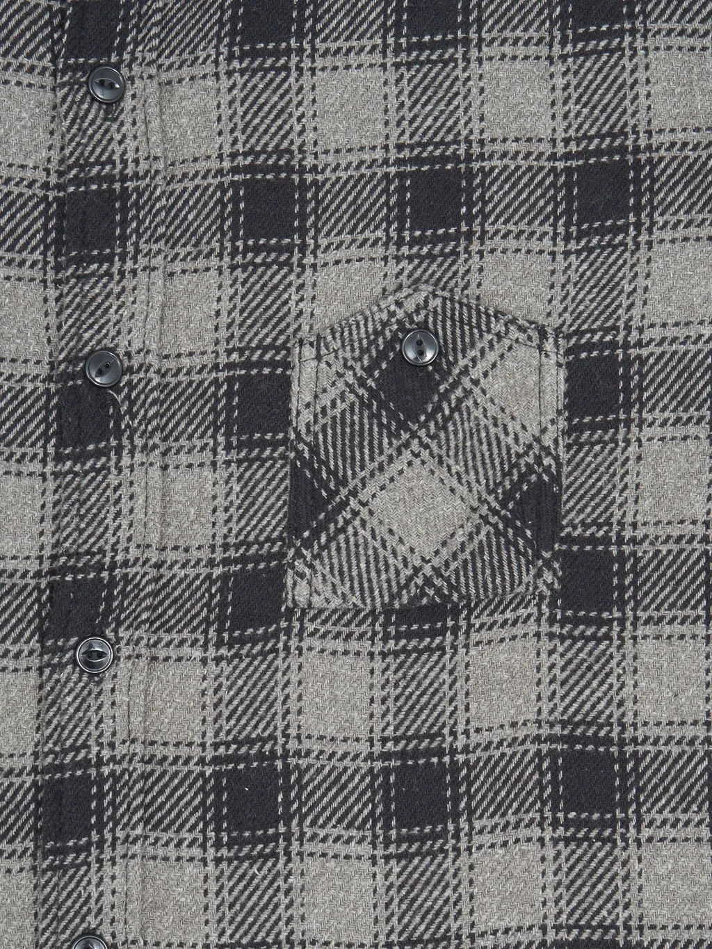 The Strike Gold SGS2203 Recycled Cotton Flannel Mixed Nep Check Work Shirt Grey