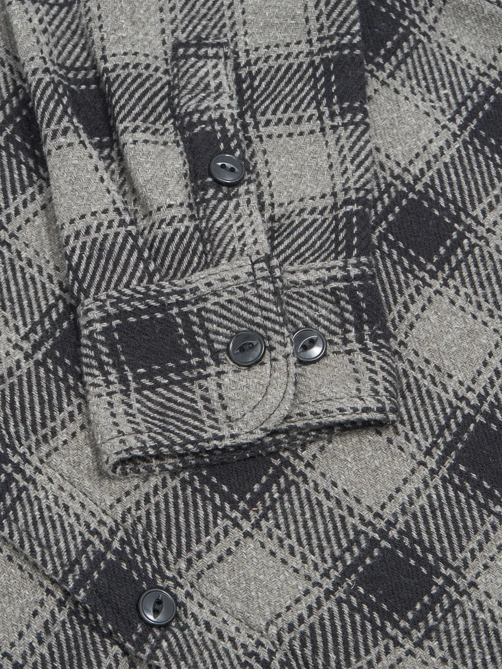 The Strike Gold SGS2203 Recycled Cotton Flannel Mixed Nep Check Work Shirt Grey