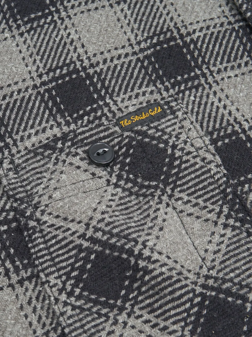 The Strike Gold SGS2203 Recycled Cotton Flannel Mixed Nep Check Work Shirt Grey