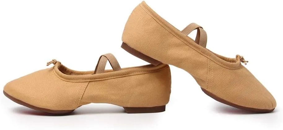 TINRYMX Women Latin Dance Shoes Ballroom Canvas Dance Shoes with Rubber Sole