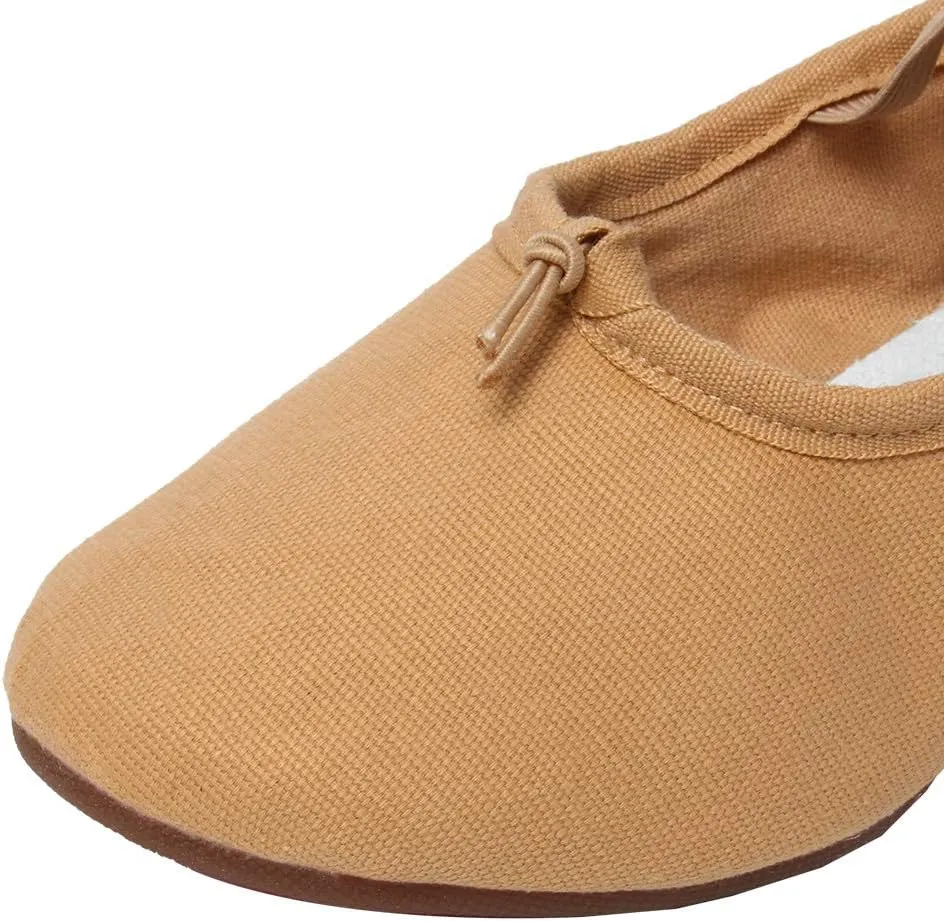 TINRYMX Women Latin Dance Shoes Ballroom Canvas Dance Shoes with Rubber Sole