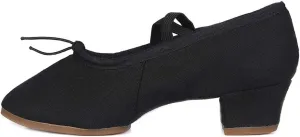 TINRYMX Women Latin Dance Shoes Ballroom Canvas Dance Shoes with Rubber Sole