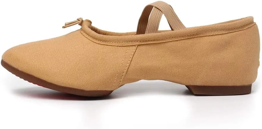 TINRYMX Women Latin Dance Shoes Ballroom Canvas Dance Shoes with Rubber Sole