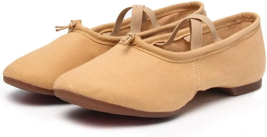 TINRYMX Women Latin Dance Shoes Ballroom Canvas Dance Shoes with Rubber Sole