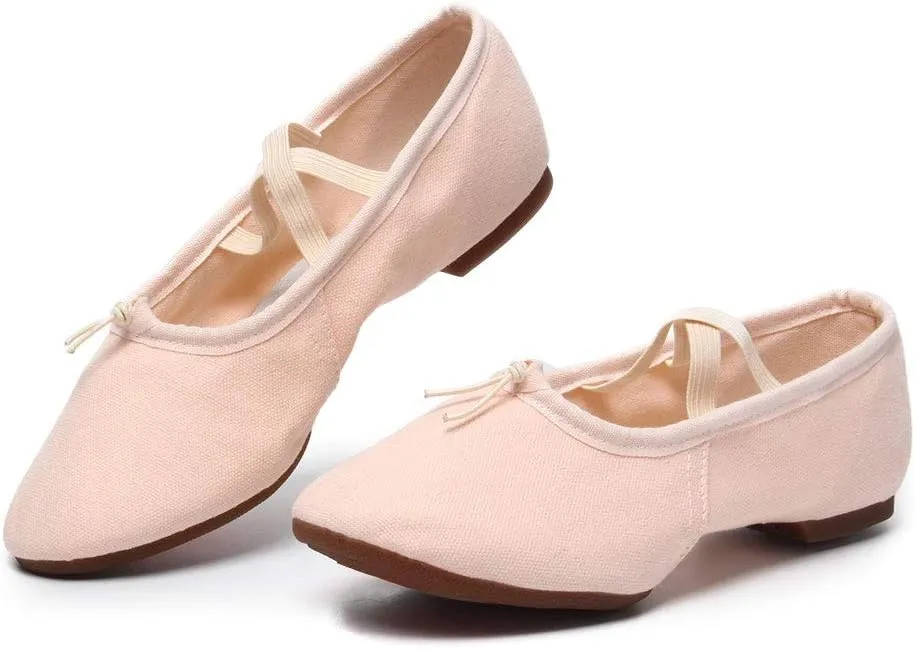 TINRYMX Women Latin Dance Shoes Ballroom Canvas Dance Shoes with Rubber Sole