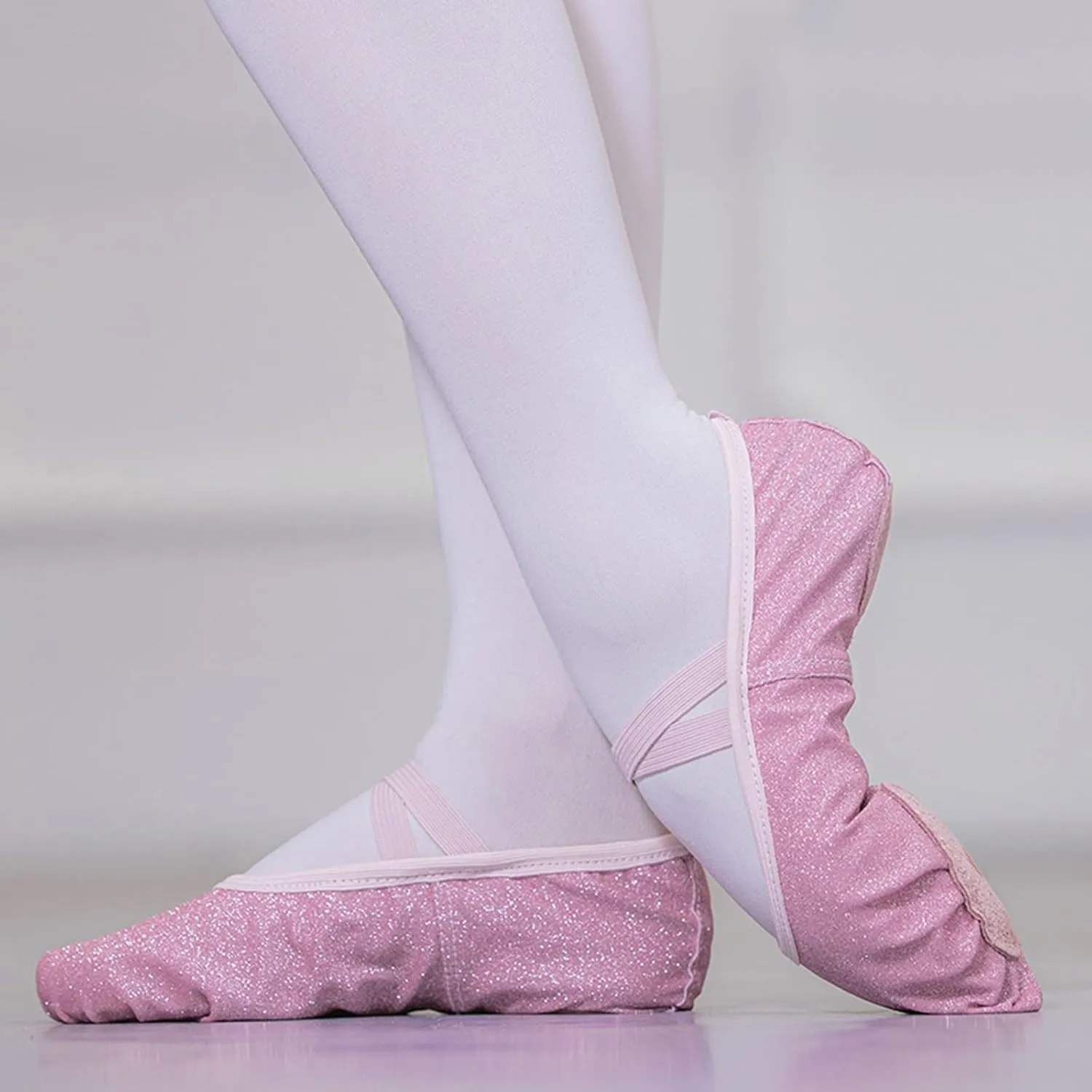 Toddler Ballet Shoes Glitter Ballet Slippers for Girls Pik Ballet Shoes Girls Canvas Ballet Shoes for Girls