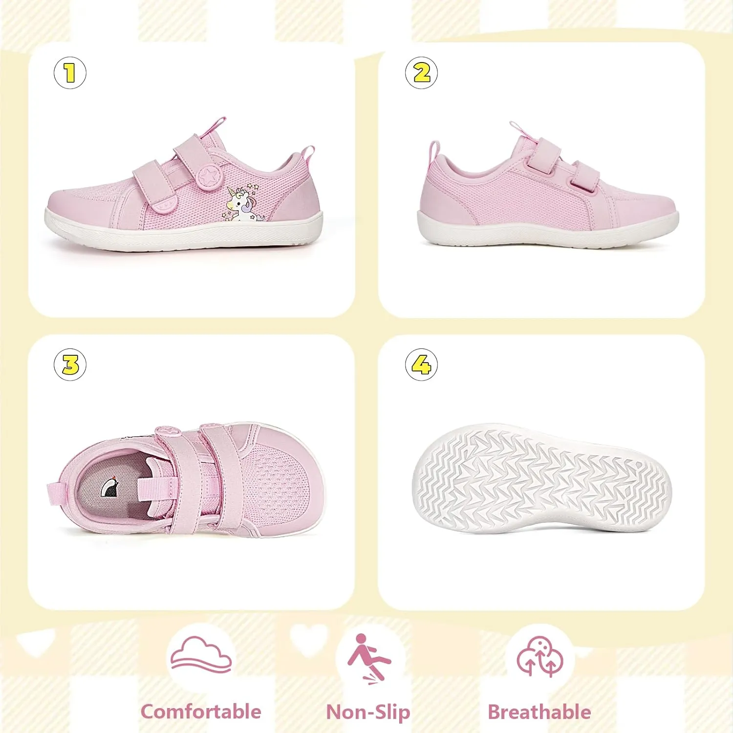 Toddler Shoes Boys Girls Kids Wide Toe Box Barefoot Shoes Breathable Zero Drop Non-Slip Sneakers for Toddler/Little Kid/Big Kid