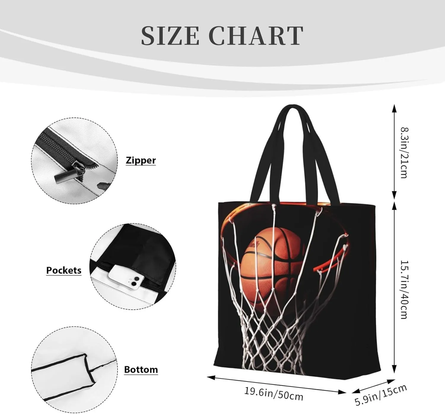 Tote Bag for Women Reusable Grocery Bags Beautiful Butterfly Tote Bag with Inner Pocket Travel Tote for Shopping